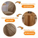 Ver imagem 6 de Mesa de Jantar Olímpia 90cm Mdf Canto Copo e com 4 Cadeiras Melissa