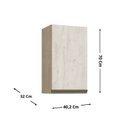 Ver imagem 4 de Armário de Cozinha Aéreo 40cm 1 Porta Greta Móveis Bege/Crema