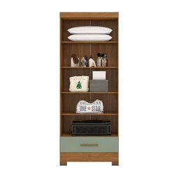 Quarto Modulado Casal 4 Peças 5 Portas 4 Gavetas com Maleiro e Espelhos Smart Plus Espresso Móveis - 14