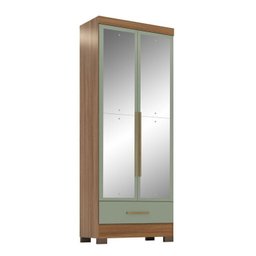 Quarto Modulado Casal 100% MDF 4 Peças 5 Portas 4 Gavetas com Maleiro e Espelhos Smart Plus Espresso Móveis - 11