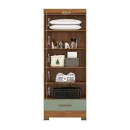 Quarto Modulado Casal 4 Peças 5 Portas 4 Gavetas com Maleiro e Espelhos Smart Plus Espresso Móveis - 8