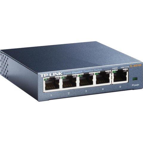 Switch 5 Portas Gigabit De Mesa 10/100/1000 Tl-sg105 Smb