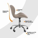Ver imagem 5 de Cadeira Office Eiffel Slim Oficial Giratória - Bege - 2