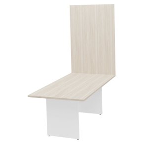 Mesa de Reunião para Escritório com Painel 2mx1m Netmobil - Dubai/branco