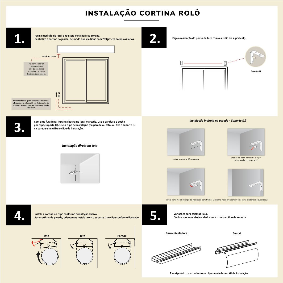 Persiana Rolo Translucido Standard 1,60 X 1,60 Branco - 10