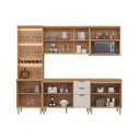 Ver imagem 2 de Kit Cozinha Modulada 5 Peças Selene (2aéreos+2balcões+1paneleiro) Cp06 Jequitiba/off White Fosco