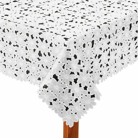 Toalha de Mesa Quadrada 180x180cm 722 - Rafimex Branca