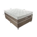 Ver imagem 2 de Cama Box Casal 138x188x59cm Molas Ensacadas Phoenix Montreal Branco/Tabaco