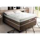 Ver imagem 4 de Cama Box Casal 138x188x59cm Molas Ensacadas Phoenix Montreal Branco/Tabaco
