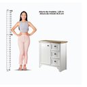Ver mais imagens de Gabinete Armário de Banheiro com Tampo 3 Gavetas 81cm Ditália Branco
