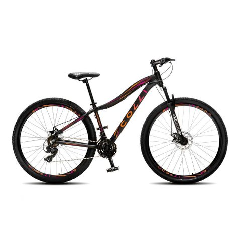 Eudora em Alumínio Quadro Rebaixado (15,5), Alavancas Ez-fire Stef500 Shimano, Aro 29 Aero, 36 Raias
