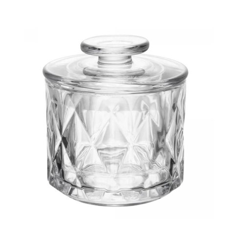 Manteigueira Francesa Diamond 8x9cm Vidro Mesa Posta Cozinha Porta Manteiga Lyor