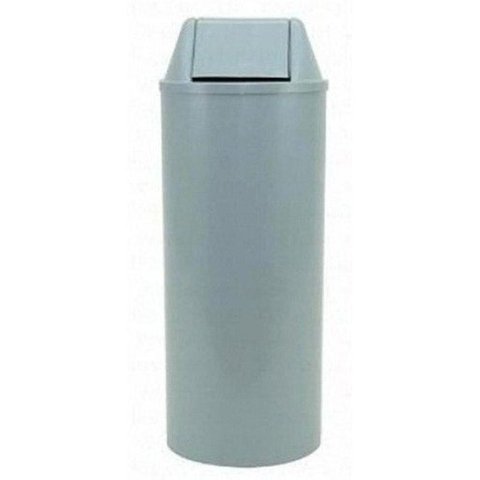 Cesto Com Tampa Vaivem 50 Cm De Altura Capacidade 22l Cinza
