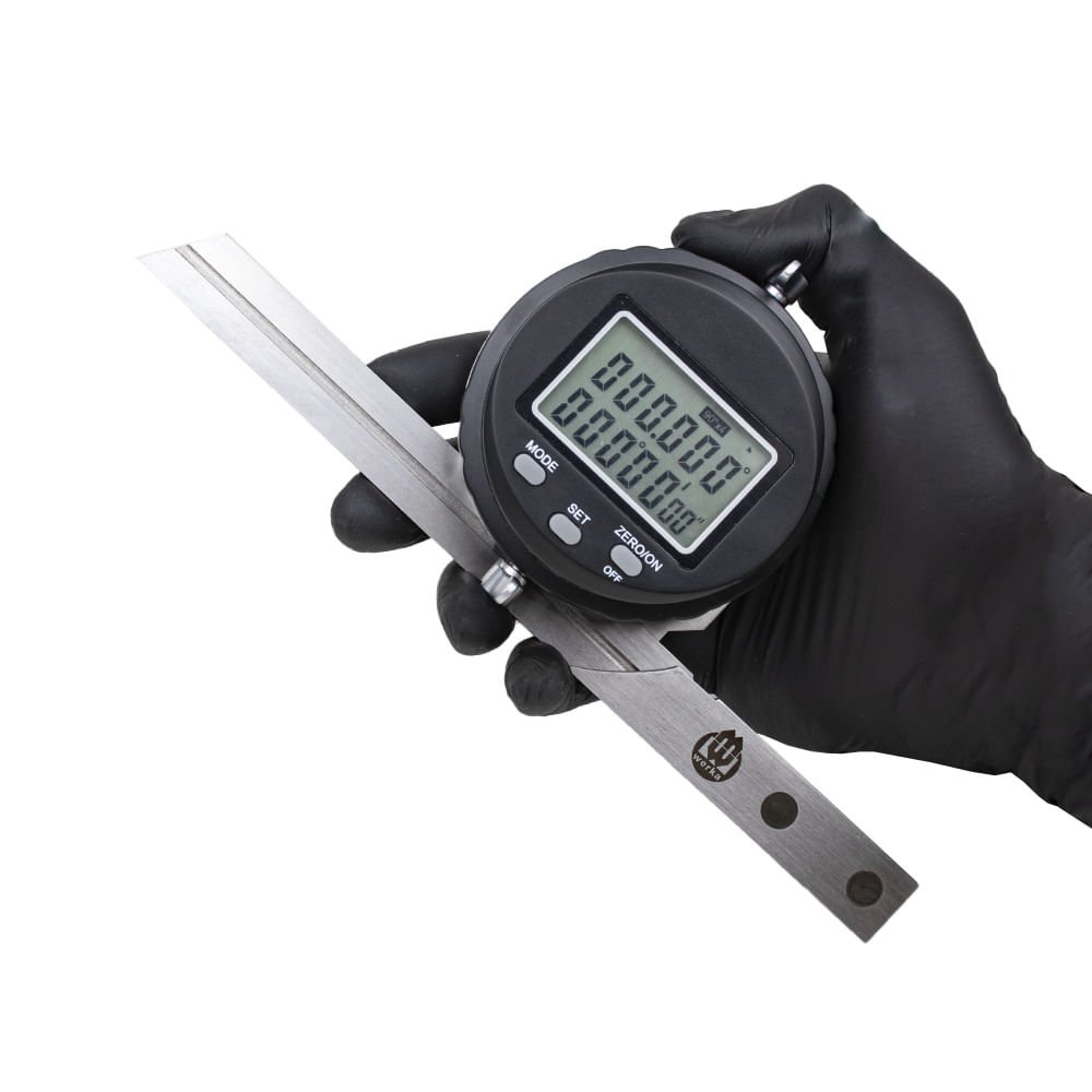 Transferidor digital universal com réguas de aço inox lapidadas 150/200/300mm Faixa de medição 0~360 - 4