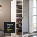 Ver mais imagens de Sapateira Armário Multiúso Madesa Isis 1 Porta com Espelhos - Branco