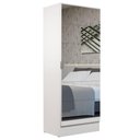 Ver imagem 3 de Sapateira Armário Multiúso Madesa Isis 1 Porta com Espelhos - Branco