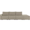 Ver imagem 3 de Sofá Ilha Modular para Sala 342cm com Puff Dublin K01 Linho Bege - Lyam Decor