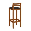 Ver imagem 5 de Kit 3 Banquetas em Madeira Maciça Ibiza Balcão 98 Cm - Malbec Assento Preto