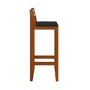 Ver imagem 6 de Kit 3 Banquetas em Madeira Maciça Ibiza Balcão 98 Cm - Malbec Assento Preto