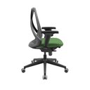 Ver imagem 4 de Cadeira de Escritório Bix X+ Presidencial Ergonômica Reclinável Giratória Cinza com Verde Musgo