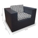 Ver imagem 3 de Conjunto Bora Bora Escuro - 1 Sofá 2 Lugares + 2 Poltronas + 1 Mesa de Centro - Tinharé