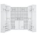 Ver imagem 5 de KIT CLOSET COM GAVETEIROS E CABIDEIRO A 2,40 M418.B MUNDI MOVEIS