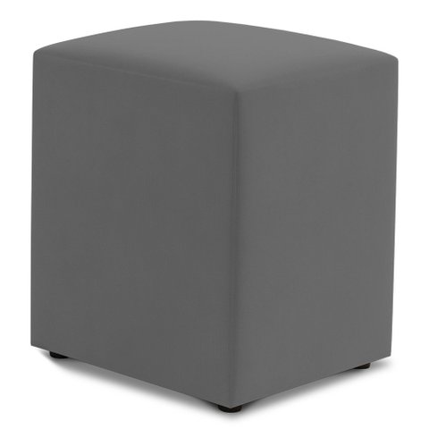 Puff Decorativo Sala de Estar Quadrado 36x47cm Suede Cinza - Desk Design