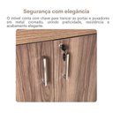 Ver mais imagens de Kit 2 Armários para Escritório Alto e Baixo com Chave Marrom/Nogal/Preto Artany