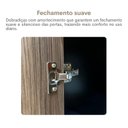 Ver imagem 5 de Kit 2 Armários para Escritório Alto e Baixo com Chave Marrom/Nogal/Preto Artany