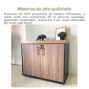 Ver imagem 4 de Kit 2 Armários para Escritório Alto e Baixo com Chave Marrom/Nogal/Preto Artany