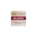 Ver imagem 1 de Placa Imobiliária Aluga com Informações e Logo Colorida Lona:100x100cm