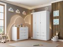 Ver imagem 1 de Quarto Infantil Ayla Branco C/ Amadeirado _ Phoenix Baby