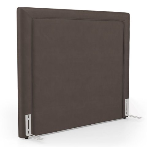 Cabeceira Cama Box Queen Size Alba 160cm com Frame Veludo Marrom - Desk Design