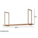 Ver imagem 2 de Prateleira Decorativa Sala Estar Suspensa Eloise 1.25cm Cinamomo - Mgm