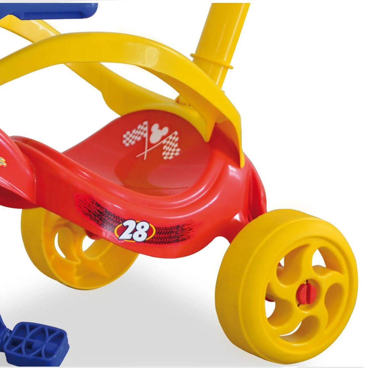 Triciclo Infantil Com Empurrador Motoca Passeio Vermelho