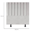 Ver imagem 3 de Cabeceira de Cama Solteiro Box Estofada 100 Cm Karla Suede:cinza Claro