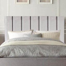 Cabeceira de Cama Solteiro Box Estofada 100 Cm Karla Suede:cinza Claro - 2