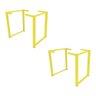Kit 2 Base De Banco Nova York Industrial Cozinha Área Gourmet Amarelo - 1