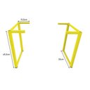 Ver imagem 6 de Kit 2 Base De Banco Nova York Industrial Cozinha Área Gourmet Amarelo