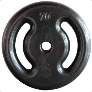 Anilha Emborrachada 20kg - Preta