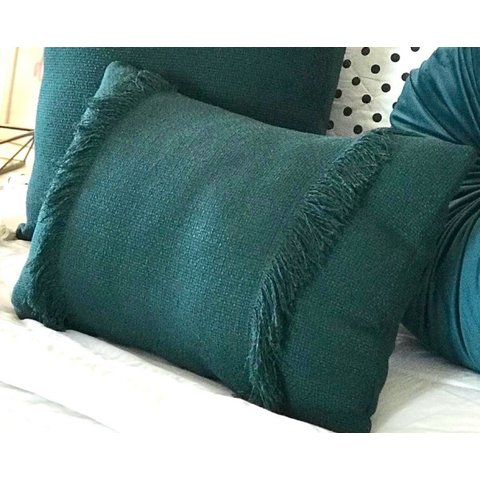 Capa de Almofada Retangular - em Linho Premium Verde