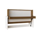 Ver imagem 4 de Cama de Solteiro First Horizontal com Baú Office 205x137cm Branco/Freijó Fhso