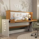 Ver imagem 2 de Cama de Solteiro First Horizontal com Baú Office 205x137cm Branco/Freijó Fhso