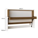 Ver imagem 6 de Cama de Solteiro First Horizontal com Baú Office 205x137cm Branco/Freijó Fhso