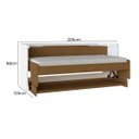 Ver imagem 5 de Cama de Solteiro First Horizontal com Baú Office 205x137cm Branco/Freijó Fhso