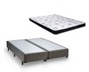 Ver imagem 1 de Cama Box Bipartido Casal Bege + Colchão Espuma D23 138x188x14