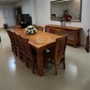 Ver imagem 4 de Conjunto Sala de Jantar Mesa com 10 Cadeiras Rústicas
