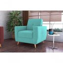 Ver imagem 2 de Poltrona Cadeira Decorativa Pamela Sala Escritório Veludo Verde Menta