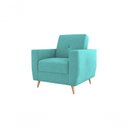 Ver imagem 1 de Poltrona Cadeira Decorativa Pamela Sala Escritório Veludo Verde Menta