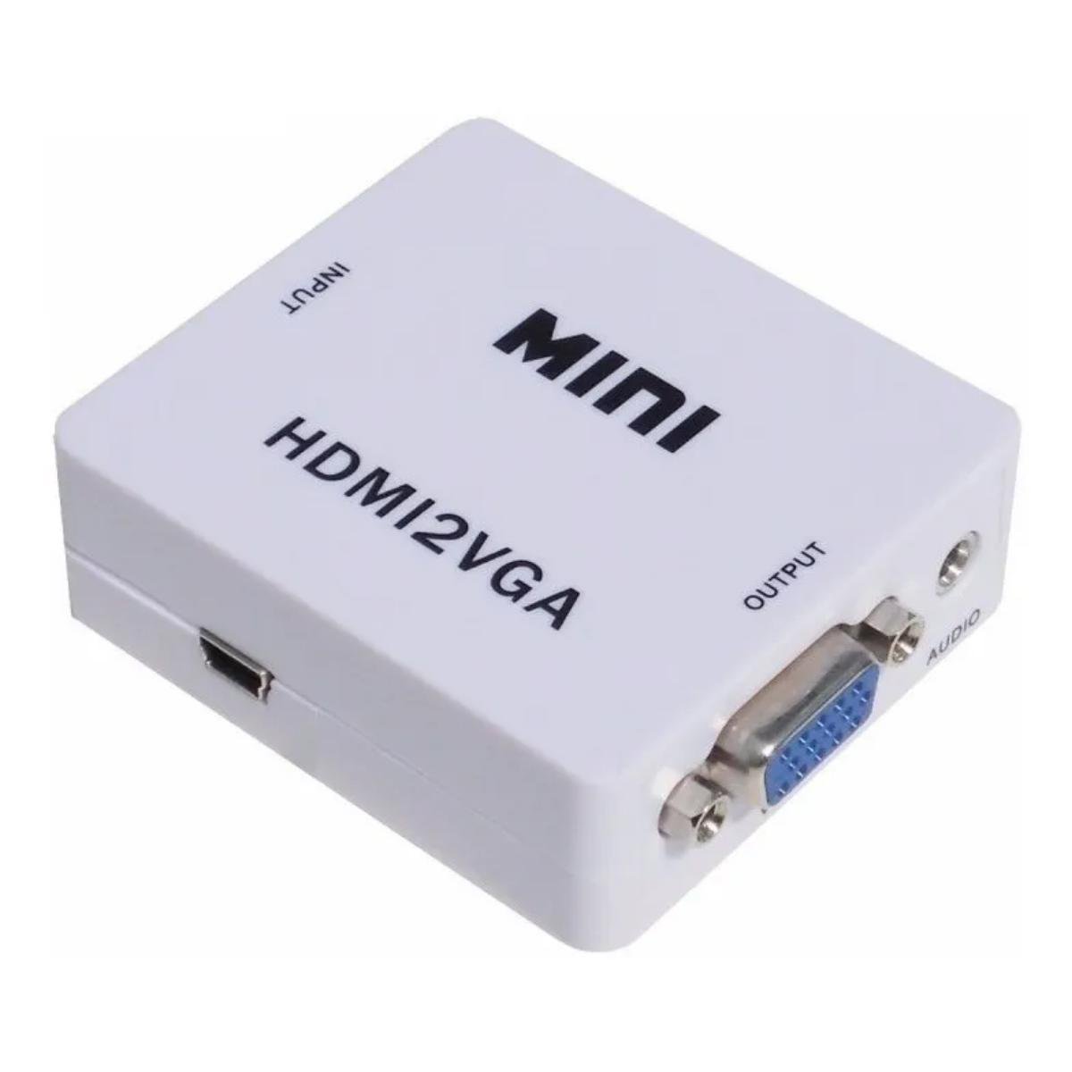 Mini Adaptador Conversor Vga- 2Hdmi Entrada Vga E Saída Hdmi ...